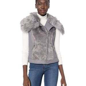 HOST PICK 🔥Guess grey sleeveless vest w/faux fur